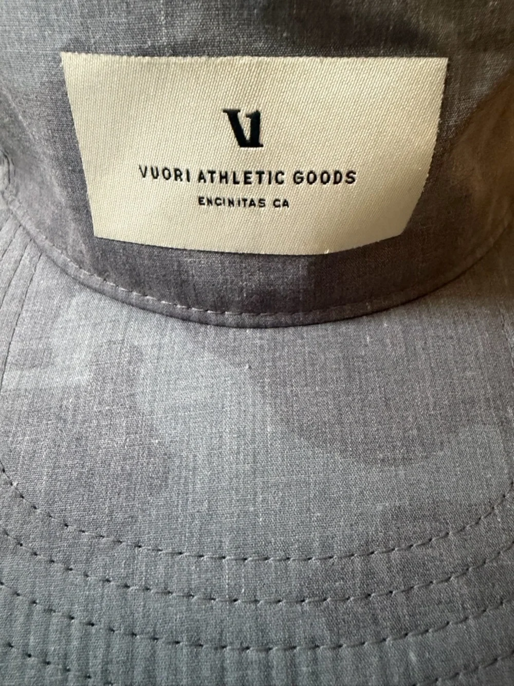 Vuori Athletic Gray camo strapback hat